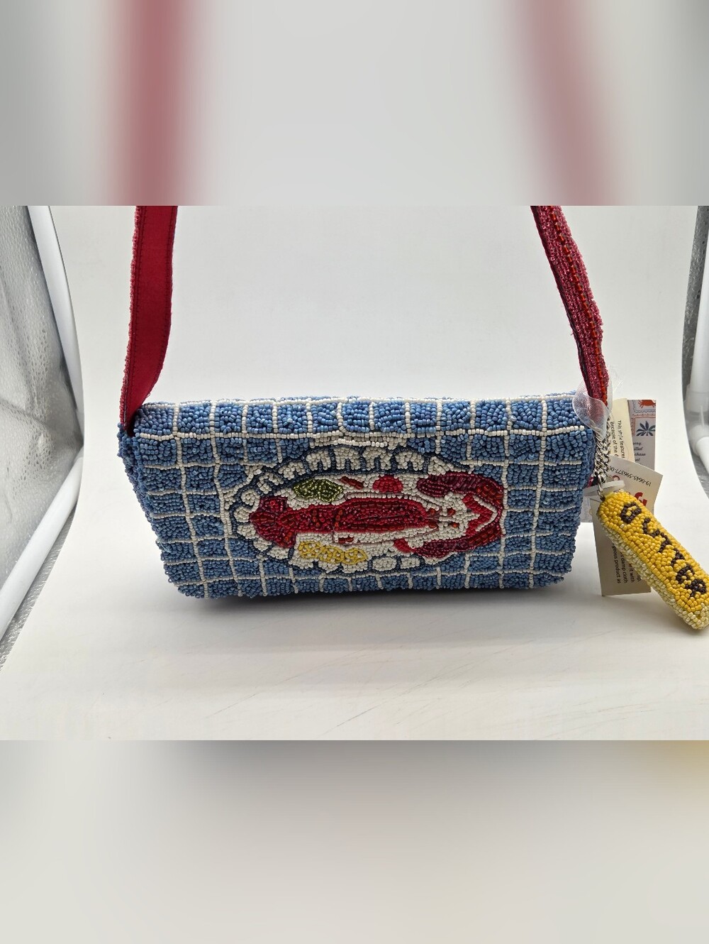 Viral New Lobster Beaded Bag With Butter Purse Charm